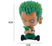 8cm Anime Figure One Piece Monkey D Luffy Roronoa Zoro Kawaii Toys Q Figural Nendoroid Car Decoration PVC Model Gift