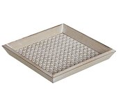 TIENDA EURASIA® Plato Decorativo de Madera - Centro de Mesa - Vacia Bolsillos - Diseño Original - Acabado Decapado - 20.5 x 20.5 x 2.7cm (Cuadrado Decapado - 1427)