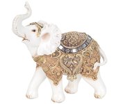 ORIGEN Home Decor Figura Elefante Africanas Y Elefantes | Figura de Elefante Blanco - 22x21x9cm 31031