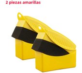 2pcs Car Tires Cleaning With Cover Auto Tire Contour Dressing Applicator Pads Car Wheel Polishing Waxing Sponge Cleaning Tool