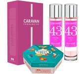 CARAVAN Set de 2 Fragancias de Mujer Nº45+ Caja Regalo Caravan + Joyfull Caja de té piramidal