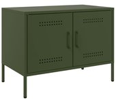 Mueble TV combinadoMueble de TV de acero verde oliva 68x39x50,5 cm