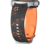 Engraved Silicone Strap for Samsung Galaxy Watch 7 FE/6 4 Classic/5 Pro 45 No Gaps Sport Bracelet Galaxy Watch 7 Band 44mm 40mm