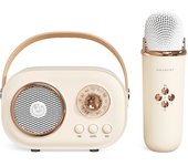 ALTAVOZ KARAOKE INALAMBRICO CN BATERÍA RECARGABLE, ALTAVOZ KARAOKE PORTÁTIL RETRO