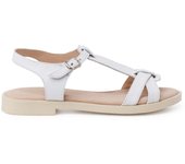 Pisamonas Sandalias Piel Suave Tira Central Trenzada