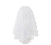 MisShow Gothic Punk Hi-Lo Tulle Maxi Women Skirt Elastic Waist High Low Mesh Net Costume Party Prom Cocktail Long Tutu Dress
