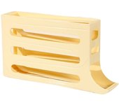Sliding Egg Storage Container Convenient Automatic Rolling Holder Storage Box Fridge Kitchen Space Saver with Shockproof Design