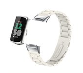 Stainless Steel Strap for Fitbit Charge 6 and 5, Metal Adjustable Wristband, Correa Bracelet, Band Accessories