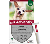 Advantix Spot on perro pequeño , menos de 4 kg 4 pip
