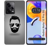 Funda Silicona para Xiaomi Redmi Note 12 Pro 5G diseño Barba Dibujos