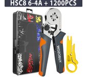 Crimping Pliers HSC8 6-4A/6-6A Tubular Terminal Crimper Wire Mini Ferrule Crimper Tools Household Electrical Kit With Box