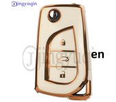 jingyuqin TPU 2/3Buttons Auto Key Shell Case Cover For Toyota Auris Corolla Avensis Verso Yaris Aygo Scion TC IM Car Accessories