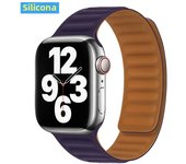 Leather Link for Apple Watch Band 45mm 41mm 40mm 44mm 49mm Original Magnetic Loop Bracelet IWatch Series 8 Ultra 3 SE 6 7 Strap