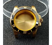 High-quality Silvery Black Case have inner ring 40.5mm watch men's case FIT NH34 NH35 NH36 movement Automtaic Watch Box