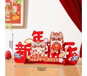 2025 Spring Festival Decoration New Year Desktop 3D Ornaments The Year of Snake Wall Hanging Chinese New Year Joyful Decoration