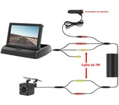 MJDOUD  Car Monitor with Rear View Camera 4.3" TFT LCD HD Screen LED Backup Camera for Vehicle Parking Easy Installation