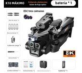 K10 MAX Drone With Treen Camera 4k/8k Professional Optical Flow Positioning Professional Aerial Photography Foldable Quadcopt