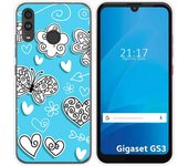 Funda Silicona para Gigaset GS3 diseño Mariposas Dibujos