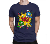 70s 80s Arcade Game Bubble Bobble T-Shirt Men 100% Cotton Short Summer Sleeve Casual Plus Size Shirt Adults Fashion Streetwear