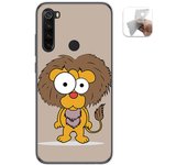 Tumundosmartphone Funda Gel Tpu para Xiaomi Redmi Note 8T diseño Leon Dibujos