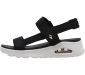 Skechers UNO SANDALS Sandalias De Cuña Mujer Negro