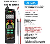 Profesional Digital Smart Multimeter 9999 Counts T-RMS AC DC Current Voltage Detector Capacitance Temp Auto Range Multimeter