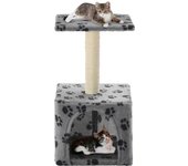 Rascador para Gatos con Poste de ISAL 55 cm Huellas beige
