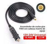 Universal Auto Cable DC7909 DC5521 Car Charger Power Cord 12V-24V For Cars DVR Bluetooth Speakers Camera GPS Laptop