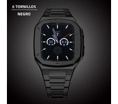 Luxury Modification Kit For Apple Watch Case 9 8 7 45mm 6 5 4 SE 44mm Refit Mod kit Metal Bezel Strap for iWatch 9 8 7 SE 6 5 4
