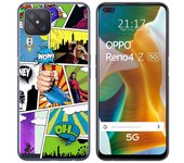 Tumundosmartphone Funda Gel Tpu para Oppo Reno 4Z 5G diseño Comic Dibujos
