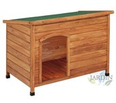 Suinga Caseta de Madera para Perros Modelo L 116x82x76 Cm Techo Plano Alta Calidad
