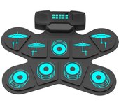 Hand Roll Drum Electronic Drum Set Drum Silicone Bluetooth Folding Percussion Pad - Shelf Drums