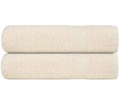 vidaXL Toallas de Baño 2 uds crema 100x150 cm 360 g/m² 100% Algodón