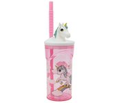 Mr. Kuki® UNICORN Botella con Figura 3D y Pajita  Vaso con Tapa y Figurita de Unicornio 🦄, 360ml, Libre de BPA, Fácil de Limpiar - Producto ORIGINAL CERTIFICADO con Sello y Garantía - Mr. Kuki® · Kukify your life!