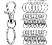 20 rotating lobster clasp with keychain 10 Keychain 10 keychain decoration DIY crafts 35mm / 1.38in