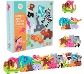 Animal Wooden Jigsaw Puzzle Montessori Kids Cartoon 3D Puzzles Games Baby Early Learning Educational Toys for Children