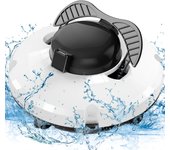 Robot Limpia Piscinas Inalámbrico Aspirador Automático Cepillos Eléctricos IPX8 Exterior 5200mAh Recarga Capacidad de Crucero 120 Minutos