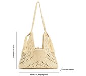 Summer Beach Bag for Vacation Women Straw Shoulder Bag Purse Raffia Boho Rattan Casual Tote Shopping Bag Knit Crochet Handbags