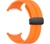 Magnetic Folding Buckle Band for Samsung Galaxy Watch Ultra 47mm Silicone Strap for Galaxy Watch 7 Ultra Watchband Bracelet