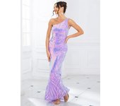 One Shoulder Sleeveless Stretchy Sequined Maxi Dress Evening Prom Night Gown Spring Summer Navy Green