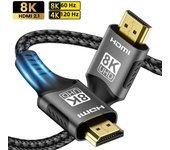 8K HDMI 2.1 Compatible Cable Splitter 4K@120Hz 8K@60Hz 48Gbps Adapter For PS4 PS5 RTX 3080 eARC HDR Video Cable PC Laptop TV Box