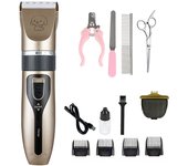 Profesional Cat Dog Hair Clipper Grooming Kit Recargable Pet Hair Trimmer Shaver Set Animales Máquina de Corte de Palo de Bajo Ruido
