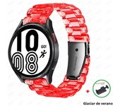 Transparent strap for Samsung Galaxy watch 4/classic/3/5/pro/Active 2 Glacier 20mm/22mm link bracelet huawei gt 3-pro-2-2e-band