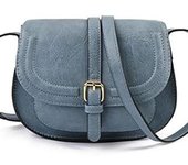 Bolso Bandolera Grande para Mujer con Correa Ajustable y Extraíble (Azul)