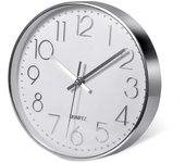 Plata Reloj de Pared, Decoración de Pared, Moderno Reloj Cocina Pared Silencioso para Hogar/Oficina/Cocina,Plata (25cm/10'')