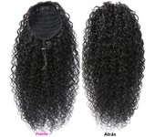 Kinky Curly Drawstring Ponytail Clip In Hair Extensions 100% Human Hair 10-30 " Brazilian Remy Wave Hair For Women Natural Color