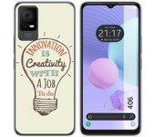 Funda Silicona para TCL 406 diseño Creativity Dibujos