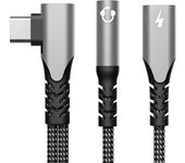 2 In 1 USB Type C To 3.5mm Headphone Jack Adapter Type C Charge Audio Aux Adaptor for Ipad Pro Samsung S22 Note 20Huawei Xiaomi