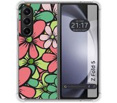 Funda Silicona Antigolpes para Samsung Galaxy Z Fold 5 5G diseño Flores 02 Dibujos
