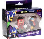 Sonic Prime pack de dos figuras - Knuckles NY y Dr. Don't 6cm  Sonic MERCHAN-STORE